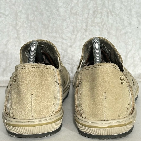 Skechers Merric Mens Sand Canvas Planted Slip On Casual Shoes Sz M 7 W 9.5 - Picture 4 of 11